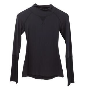 Lululemon Women's Black‎ Long Sleeves Brisk Running Hoodie Size 2 Breathable